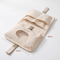 Sac Organisateur Minimaliste Personnalisé avec Logo, en Toile Premium, Multi-Poches, Pochette Portable pour Essentiels de Voyage, Sac de Rangement de Voyage Réutilisable