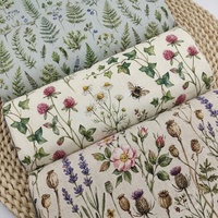 Nouvelle Tendance Tissu Premium de Haute Qualité 100% Lin 210gsm Imprimé Numérique Floral Personnalisé pour la Mode