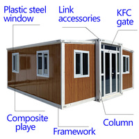 Casa Contenedor Desmontable de 20 pies/40 pies, de 2 Pisos, con Habitaciones Personalizadas en el Exterior, Casa Contenedor Modular Desmontable