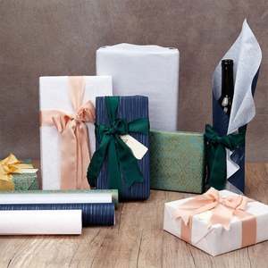 2025 New Vintage Textured Gravure Printed <b>Wrapping</b> <b>Paper</b> <b>Roll</b> 43cm*10m Disposable Recyclable Kraft <b>Paper</b> Gift Packaging Custom - Product Image 1