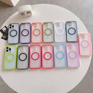 Cover magnetica in plastica opaca per telefono cellulare Fundas Para <span class=keywords><strong>iPhone</strong></span> 15 16 <span class=keywords><strong>Pro</strong></span> Max TPU per <span class=keywords><strong>iPhone</strong></span> 14 13 <span class=keywords><strong>12</strong></span> 11 <span class=keywords><strong>Pro</strong></span> Max - Product Image 1