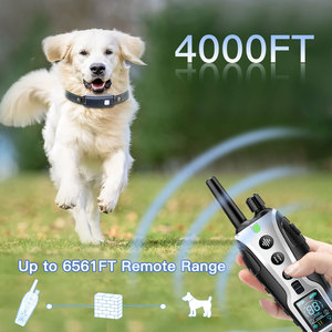 Bestes 4000 FT Hunde trainings halsband mit 3 Trainings modi Beep Vibration Starke Vibration mit 2 Modi Blitzlicht - Product Image 5