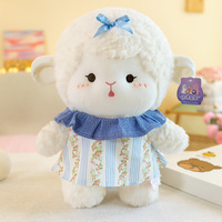 Peluche Mouton Nuage Mignon Brodé pour Filles, Compagnon de Lit, Cadeau d'Anniversaire
