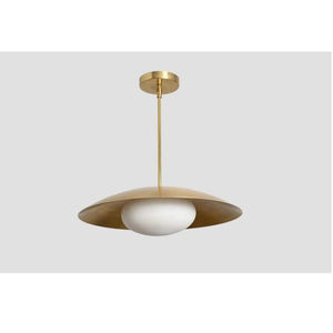 Lámpara Colgante de Latón Hecha a Mano, Estilo Moderno de Mediados de Siglo, Pantalla de Cúpula, LED Minimalista Regulable, para Techo de Hogar u Oficina - Product Image 6