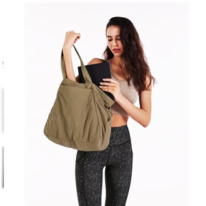 Bolsas de Compras con Logotipo Impreso y Cordón Lateral, Bolsa de <span class=keywords><strong>Nylon</strong></span> Ligera para Compras, Ejercicio, Playa y Viajes - Product Image 4