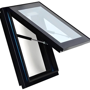 Finestra a Battente in Alluminio a Doppio Vetro con Meccanismo a Catena, Design Moderno a Sospensione Fissa per Appartamenti e Bagni - Product Image 1