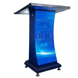 Pantalla LED de Pie para Interiores, 1080P a Todo Color, Podio Inteligente GOB para Salón de Exposiciones con CMS Integrado y Cloud RDM - Product Image 1