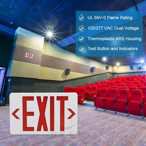 Tanda keluar lampu darurat indikator LED tegangan ganda 120V 277V lampu keluar keamanan kebakaran instalasi Universal - Product Image 3