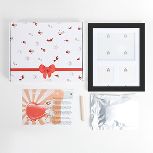 Cadre photo commémoratif pour animaux de compagnie, style moderne, avec empreinte de patte et empreinte de patte en argile pour chien, vente en gros - Product Image 3