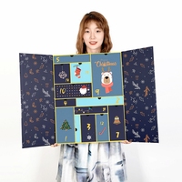 Calendrier de Noël Beauté Maquillage Cosmétique Paquet Soins de la Peau Cils Rouge À Lèvres Brillant À Lèvres Extra Large Cadeau Boîte De Papier Emballage