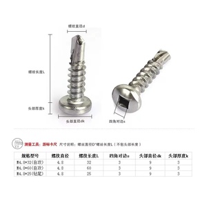 Viti Autofilettanti Personalizzate in Acciaio Inox 304 316 con Testa Tonda Quadrata per <span class=keywords><strong>Legno</strong></span> e Metallo - Product Image 5