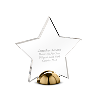 Trophée acrylique de prix de conception d'étoile personnalisée