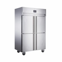 -5~5 ℃   Réfrigérateur vertical commercial à 6 portes solides avec refroidissement statique