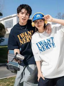 Elegante Camiseta de manga corta de gran tamaño para Primavera Verano 100% algodón cómodo y moda urbana-Diseño avanzado - Product Image 6