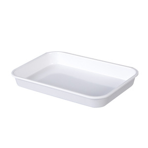 Melamine Rectangular <b>Trays</b> 6 Pack White Serving Platters For Food Display Hotel Restaurant Use - Product Image 5