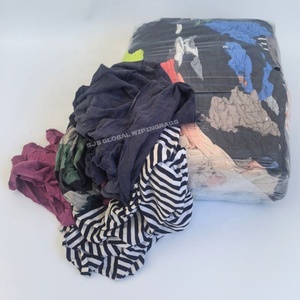 Trapos de Algodón Industriales de Grado A, 25 kg, Trapos de Camisetas de Colores para Limpieza - Product Image 1