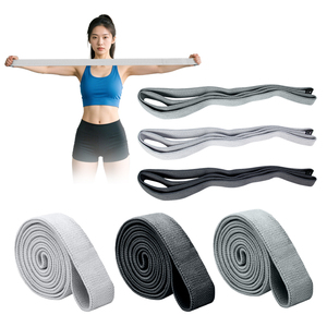 Fasce per <span class=keywords><strong>esercizi</strong></span> Fitness con Logo da <span class=keywords><strong>donna</strong></span> con cinturino elasticizzato per Yoga elastico con Logo personalizzato per fascia di resistenza ad anello da ballo e da palestra - Product Image 4