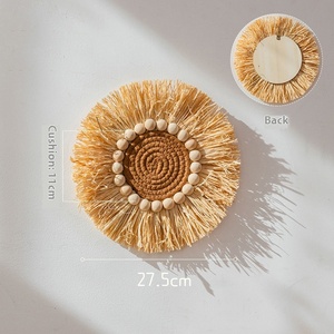 <span class=keywords><strong>Tentures</strong></span> en paille de raphia japonais faites à la main Décorations <span class=keywords><strong>murales</strong></span> modernes en or pour petite entrée Corde à suspendre - Product Image 6