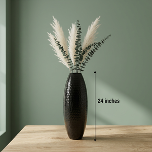 Macetero de metal negro minimalista, alto y moderno, para decoración del hogar en interiores, para sala de estar. - Product Image 2