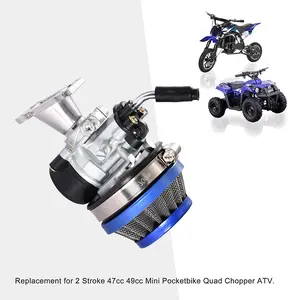 GOOFIT 2 Stroke 19mm Carb Carburetor Air Filter Assembly Intake Gasket Kit Replacement für 47cc 49cc Pocket Bike ATV - Product Image 5