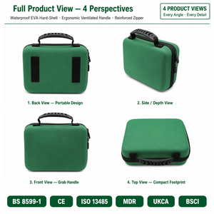 Botiquín de Primeros Auxilios Portátil, Impermeable, <span class=keywords><strong>para</strong></span> Viajes, con Certificación CE, Desinfección UV, Clase I Médica, BS 8599, Carcasa Rígida de EVA, <span class=keywords><strong>para</strong></span> Auto y Exteriores - Product Image 2
