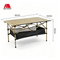 Table pliante réglable en hauteur, portable, pour camping, pique-nique, barbecue, stand commercial