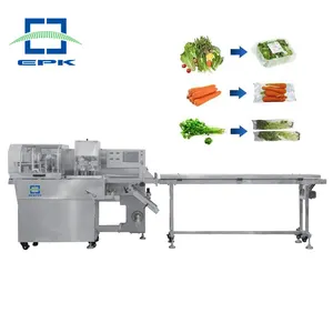 Automatic Reciprocating motion film running high speed vegetables fruits flow pack packing machine for vegetable