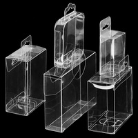 Boîte d'emballage personnalisée en plastique PET PVC transparente pour poupées, boîte de vente au détail rectangulaire transparente pour jouets avec crochet