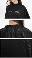 Capas de peluquero de peluquería de poliéster con patrón de moda al por mayor, capas de corte de peluquería con patrón de piedra 7A-LPA