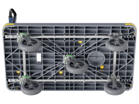 Chariot de livraison pliable MBC-008 en nylon 120*70 antidérapant, capacité de charge 1000 kg, 5 roues, chariot à main robuste avec roulettes pour outils