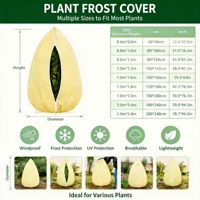 Sac de protection contre le gel pour jardin 1m x 1,6m avec fermeture éclair pour fleurs, légumes et jeunes arbres