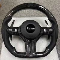 Volant en fibre de carbone pour F10 F20 F30 F32 F31 F15 E70 E90 E71 M6 M3 X3 X4 X6 M5, poignée de 35 mm, 3 branches