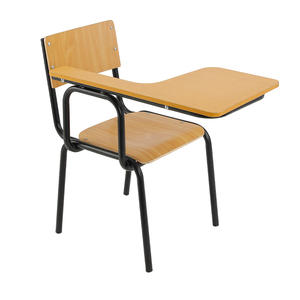 Kursi siswa desain Modern dengan Tablet menulis lengan kayu lapis tahan lama sketsa kayu pelatihan kursi Sekolah Bahan logam - Product Image 2