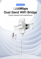 VONETS VAP11AC doble banda 2,4G 5G inalámbrico portátil Wifi repetidor puente enrutador 300Mbps + 900Mbps para monitoreo de seguridad de vídeo