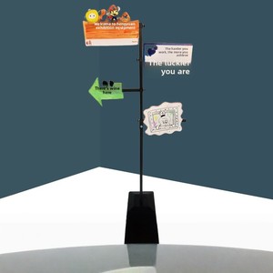 Soporte Vertical Telescópico Portátil <span class=keywords><strong>para</strong></span> Exhibición de Carteles y Pósters, Soporte Fijo Independiente <span class=keywords><strong>para</strong></span> Cafeterías y Bares - Product Image 1