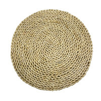 Tapis de rangement rond décoratif pour fruits et aliments, en corail de maïs naturel tissé à la main