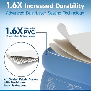 Colchón Inflable Portátil de Alta Calidad, Ecológico, Estilo Sofá con Bomba Integrada y Almohada, Diseño Moderno para Dormitorio - Product Image 2