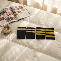 Épaulettes personnalisées en polyester ODM pour uniforme de pilote de ligne, capitaine, chauffeur, avec 1, 2, 3 ou 4 barres dorées pour manteau
