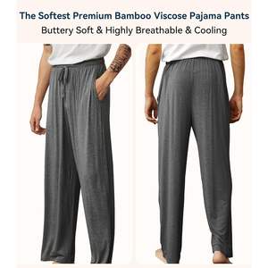 Pantalones de Pijama para Hombre al por Mayor, Suaves, de Viscosa de Bambú, Cómodos, con Bolsillos, Tallas S-4X - Product Image 4