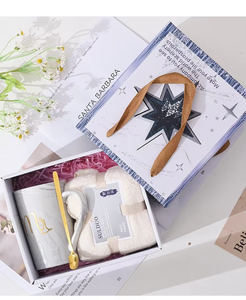 Vente flash Coffret cadeau de luxe pour <span class=keywords><strong>homme</strong></span> Xianghe Craft pour le jour du poisson d'avril Tasse en céramique et boîtes à serviettes Cadeaux de bienvenue Souvenirs attentionnés - Product Image 2