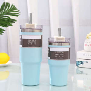 304 Stainless Steel Modern <b>Large</b> Capacity Vacuum Insulated Straw Leak-Proof Car Ice Cup - Product Image 5