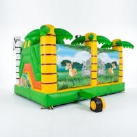 Château Gonflable Combo Toboggan Le Roi Lion Parc Animalier, Meilleure Vente, Pas Cher, Populaire, Maison Gonflable