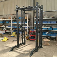 Équipement de musculation multifonctionnel commercial personnalisable en acier au carbone unisexe, rack à squats + machine Smith pour la musculation