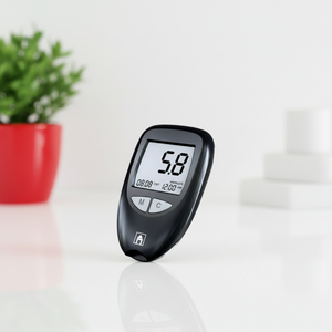 자동 종료 기능 LED 디스플레이 <span class=keywords><strong>5</strong></span>초 빠른 측정 코드 없는 미세 혈액 채취 가정용 혈당 측정기 - Product Image 6