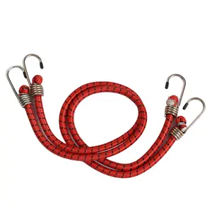高品质弹性橡胶蹦极绳，带登山扣挂钩，用于汽车行李箱摩托车行李移动蹦极绳