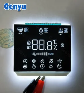 4 Digits White Backlight ST7035 Driver VA Black COG Segment LCD Display Modules With SPI Interface