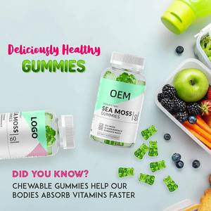 Gran oferta OEM <span class=keywords><strong>Gummy</strong></span> Bears Sea Moss <span class=keywords><strong>Vitamins</strong></span> OEM personalizable inmune antifatiga soportes para adultos para recién nacidos mujeres embarazadas - Product Image 2
