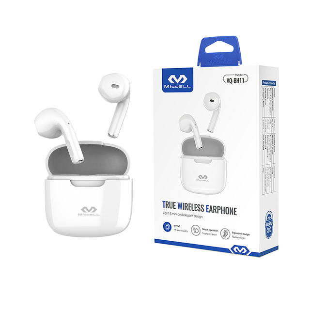 Miccell In-ear Wireless Earbuds Touch Control Type-C Plug LED Indicator Waterproof Low Latency