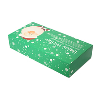 Boîte cadeau de Noël personnalisée verte, design gratuit, décoration, boîte en papier ondulé pour chocolat, bonbons, cadeau de Noël
