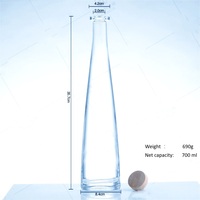 Chine Produit En Gros Vin Spiritueux 700ml Bouteille En Verre Alcool Saké pour Sherry Liqueur Vin Mousseux Tequila